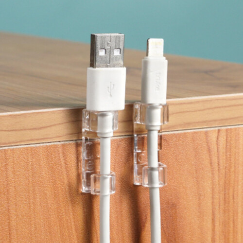 Cable Management Clips Clear Adhesive Cable Organizer for Desk Wall Quick Clutter  Setup 1