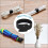 Reusable Adjustable Cable Ties Hook and Loop Straps for Neat Cord Management  Black Set 4