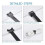 Reusable Adjustable Cable Ties Hook and Loop Straps for Neat Cord Management  Black Set 5