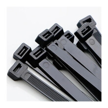 4 x 250mm Black Nylon Cable Ties 100 Pack, Heavy Duty Self Locking Zip Ties for Cable Management
