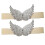 2 Pack Angel Wing Design Curtain Tiebacks with Button-silver 1