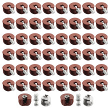 50Pcs Universal Shelf Supports Concealed Cabinet-reddish brown