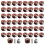 50Pcs Universal Shelf Supports Concealed Cabinet-reddish brown 1
