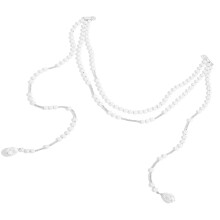 Lightweight Imitation Pearls Tassels Chain Elegant-1 white k