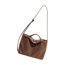 Elegante Damen-Handtasche, PU-Umhängetasche mit-braun