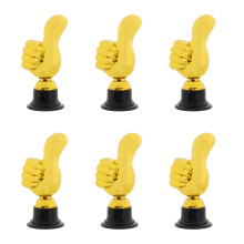 6Pcs Award Trophies Cups Light Weight Thumb Up Small-Gold