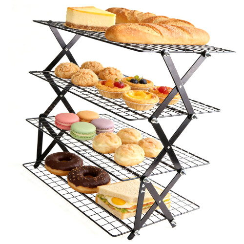Bending Baking Rack With Not Stick Face Permanent Iron Frame