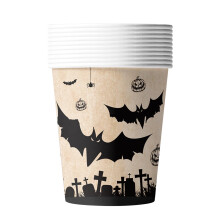 Zestaw naczyń na imprezę Halloween Ghost Party – kubki jednorazowe,
