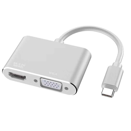Προσαρμογέας USB C με παροχή ρεύματος, προσαρμογέας HDMI VGA για εγκατάσταση διπλής