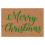 Natural Coco Coir Doormat Christmas Script Green 24 x 16 in 1