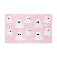 Ghost area rug non-slip washable vintage black
