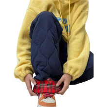 Y2k Broek Dames Baggy Snowboard Broek Wijde Pijpen Broek Grunge Streetwear Hoge Taille Broek Marineblauw XXL