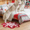 Snowflake Area Rug Washable Geometric Red 523 in 3