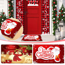 Alfombra de cocina navideña con diseño de árbol de Navidad (1 unidad)