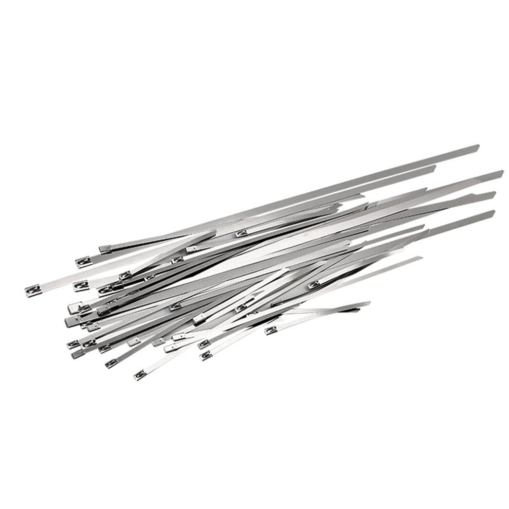 304 Stainless Steel Zip Ties 100Pcs Self Locking Metal Cable Ties 4.6Mm X 250Mm Corrosion Resistant 9310869822929