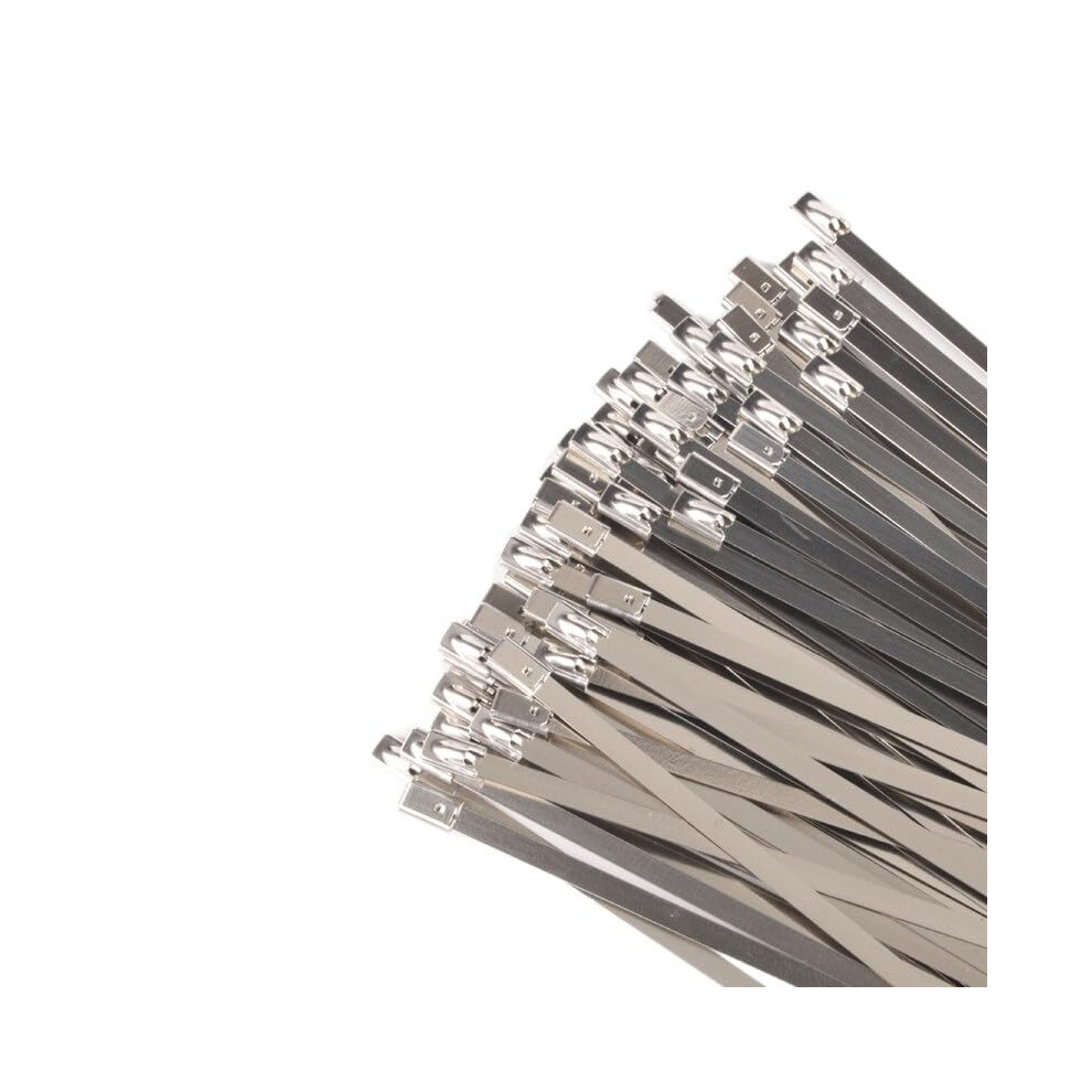 304 Stainless Steel Cable Ties 10X350mm 100Pcs Heavy Duty Metal Zip Ties With Secure Locking Design 9310869822912