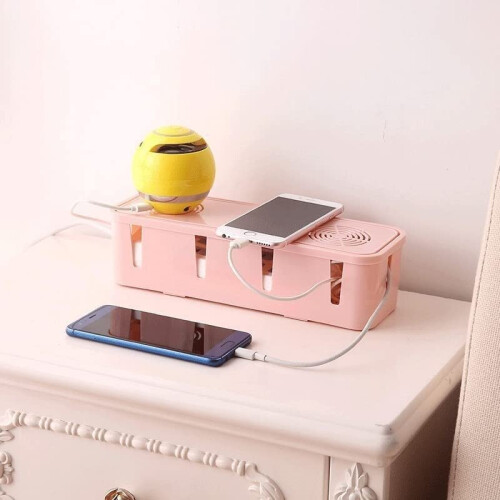 Cable Management Box Color D, Neat Storage Design Cable Organizer Box for Desk and Home 2