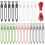25 Pack Reusable Silicone Cable Ties for Cable Management, Color Coded Organizer Straps for Home and Office 1