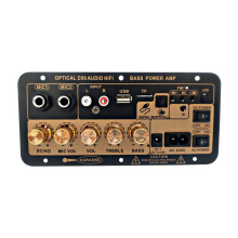 Placa de Amplificador de Potencia de Subwoofer D50 35W con Audio ÓPtico 12V24V220V Placa de Amplificador de Audio  para Enchufe de Audio de