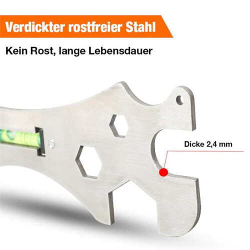 Special Wrench Tool with Horizontal Shower Faucet Installation Bathroom Multi-Function Wrench Scale Tool Kit 2Pcs 1