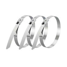 Heavy Duty Stainless Steel Zip Ties 10 Pack, Metal Cable Ties for Automotive and Outdoor Use