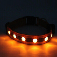 LED Dog Collar, USB Rechargeable Waterproof Light Up Pet Collars with 3 Modes Flashing Dog Collar for Small Medium Large Dogs