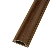 PVC Floor Cable Protector 49ft Light Grey, Long CuttoSize PVC Cable Cover for Office and Doorway