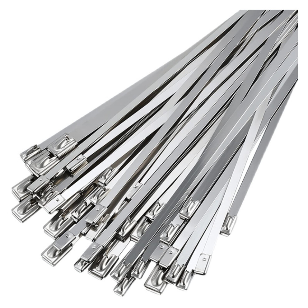 10Pcs 10X150mm 304 Stainless Steel Cable Ties Metal Zip Ties For Quick Installation And Secure Lock 9330225818960