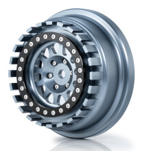 Aluminium Beadlock Wheels for 1/7 RC Crawler UDR, 17mm Hex Rim Titanium Black, Enhanced OffRoad Handling