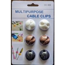 Cable Organizer with Adhesive Cable Clips for Desk, Tangle Wire Management, Multi Color Set of 6