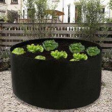 Durable Black Felt Fabric Grow Bags, 150 Gallons with Handles