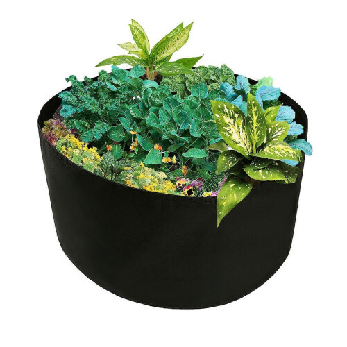 Durable Black Felt Fabric Grow Bags, 150 Gallons with Handles 1