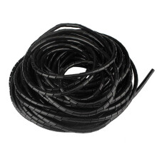 23ft Cable Management Sleeve Black 1/2 Inch Spiral Cable Wrap for Precise Fit Easy Cut Installation