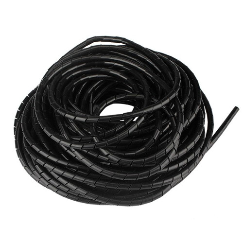 23ft Cable Management Sleeve Black 1/2 Inch Spiral Cable Wrap for Precise Fit Easy Cut Installation