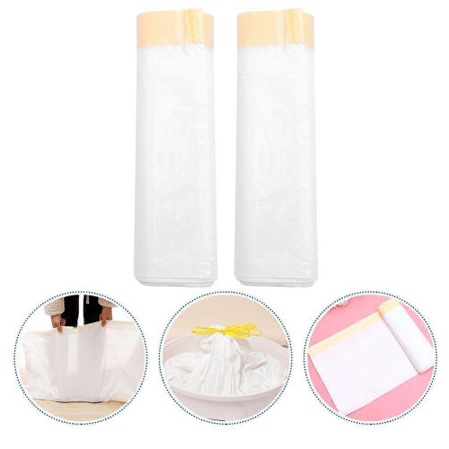 2 Rolls Cat Litter Box Liners Drawstring Kitty Litter Pan Bags for Indoor 1