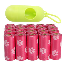 (23x33cm, Pink) Dog Poop Trash Bags Lightweight Extra Thick Doggy Poop Bag for Cat Puppy Dog Pink