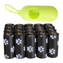 (23x33cm, Black) Dog Poop Trash Bags Lightweight Extra Thick Doggy Poop Bag for Cat Puppy Dog Pink