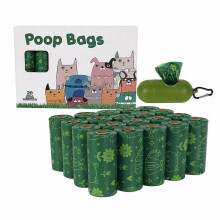 (Green) 20-Pack Pet Waste Bags, 20 Rolls + Dispenser/Box, Dog Poop Bags Lemon Scent, Dog Poop Bags Dog Poop Bags, Pet Supplies, Pet Cleaning Supplies