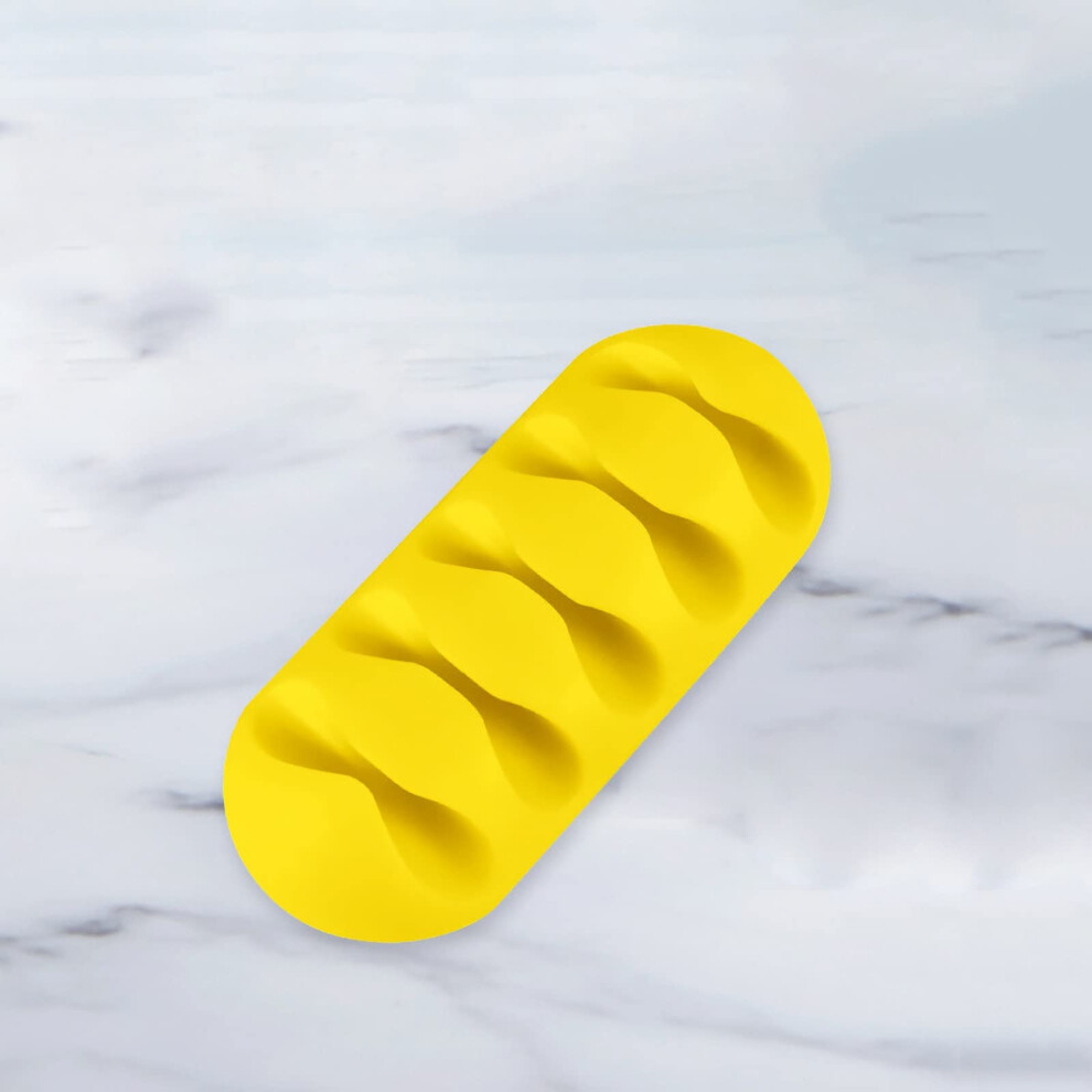 20Pcs Yellow Cable Organizer Clips, 5ÂSlot Tpr Cable Management For Usb, Mouse And Headphone Wires 9330225819479