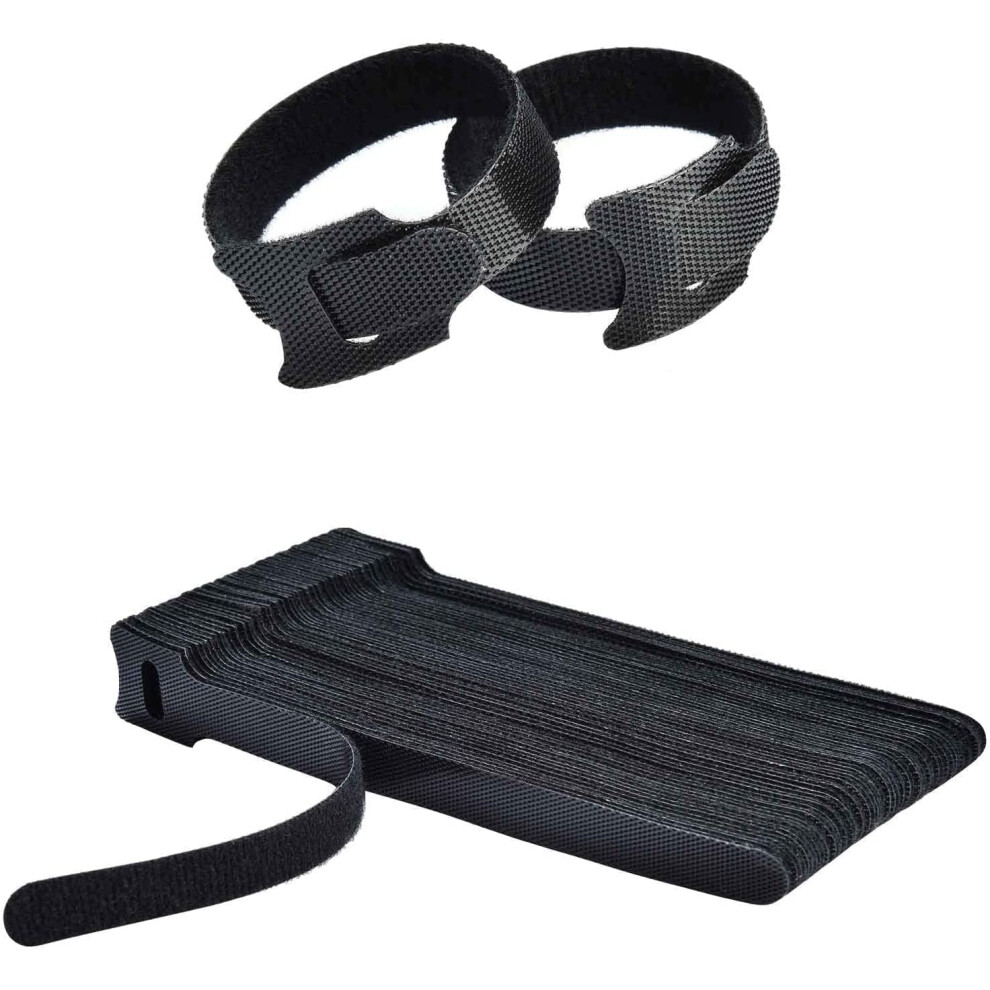 50 Pack Reusable Cable Ties For Headphones And Phone Cords, Adjustable Straps For Tangle Cable Management 9310869823667