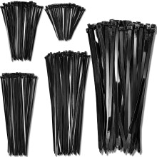 Heavy Duty Black Nylon Zip Ties 100 Pack, Self Locking Cable Ties 120lbs Strength for Indoor Outdoor Use