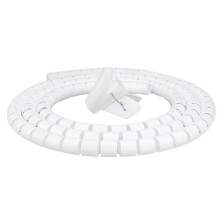 Cable Management Sleeve Split Design with Clips, Durable Wire Organizer for Desk and Home Office