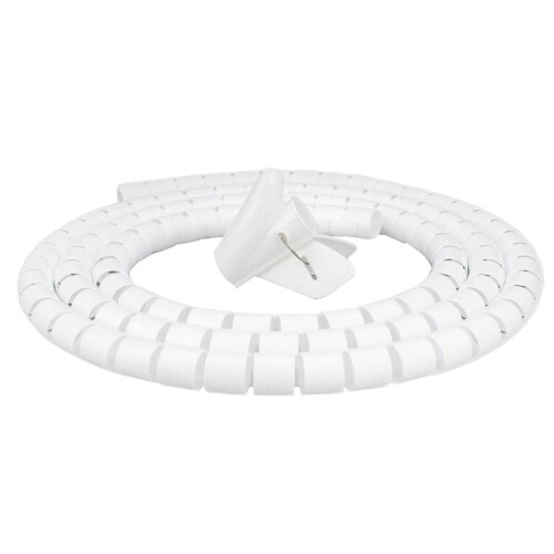 Cable Management Sleeve Split Design with Clips, Durable Wire Organizer for Desk and Home Office