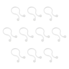 Nylon Twist Lock Cable Ties for Wire Management, White 0.41 Inch Compact Clips, 50 Pcs Low Profile Design