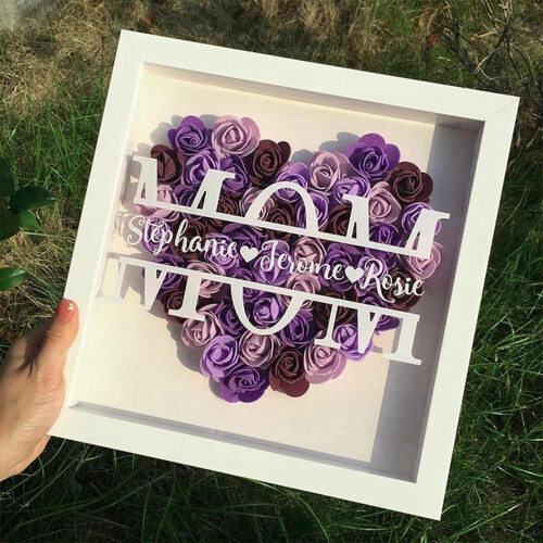 DIY Rose Shadow Box – ramka na zdjęcia – 20 cm