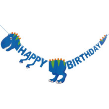 Banner de ziua de naștere cu dinozauri pentru decorarea primei zile de naștere a copiilor