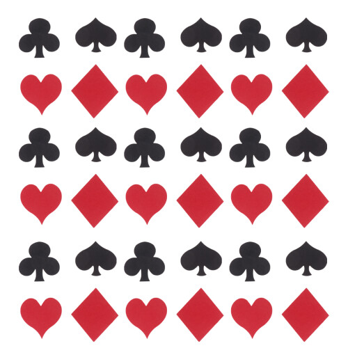 Pachet de confetti din hârtie cu tematică de poker – 200 buc