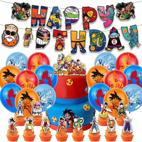 Διακοσμήσεις γενεθλίων Dragon Ball Z με θέμα τον Γκόκου, είδη πάρτι anime