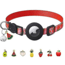 (watermelon) Cat Collar with Bells, Upgraded Safety Elastic Cat Collar with Cat Collar Holder, Anti-Lost Cat Coll