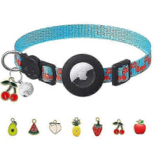 (cherry) Cat Collar with Bells, Upgraded Safety Elastic Cat Collar with Cat Collar Holder, Anti-Lost Cat Coll